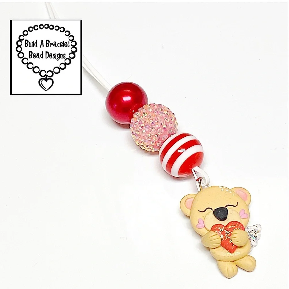 Cupid 💘 Teddy Bear Dangle Drop Adjustable Necklace